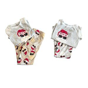 PJ Place Santa Print Kids Pajama Sets Size 6